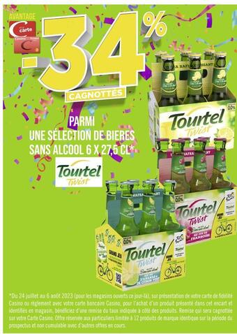 Tourtel -34% parmi une sélection de bieres sans alcool 6 x 27,5 cl tourtel twist