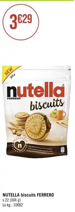 Casino Supermarchés Ferrero nutella biscuits offre