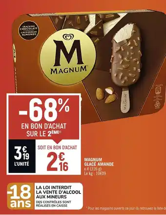 Miko magnum glacé amande