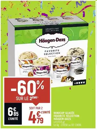 Petit Casino Häagen-dazs minicup glacée favorite selection offre