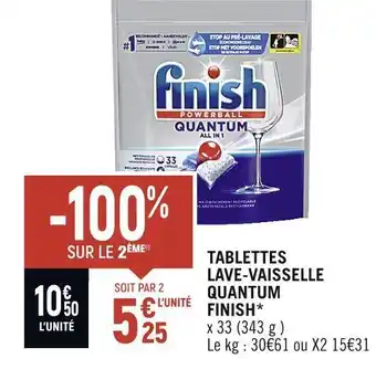 Spar Finish tablettes lave-vaisselle quantum* offre