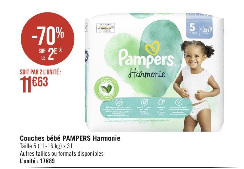 Promo Pampers couches bébé harmonie chez Casino Hyperfrais