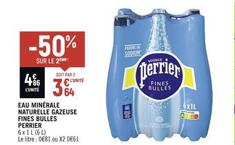 Petit Casino Perrier eau minérale naturelle gazeuse fines bulles offre