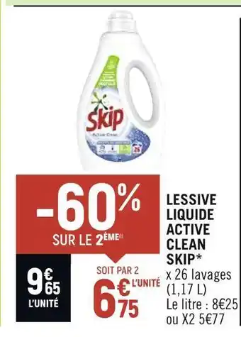 Petit Casino Skip lessive liquide active clean * offre