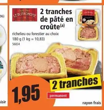 Norma 2 tranches de pâté en croute offre