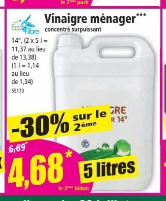 Norma Vinaigre ménager offre