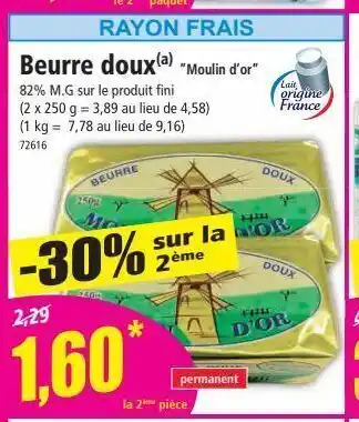 Norma Beurre doux offre