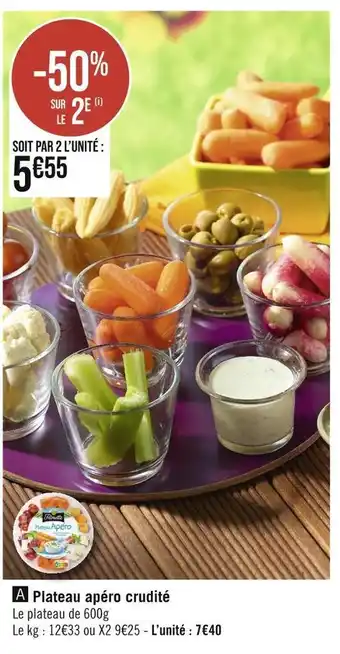Plateau apéro crudité