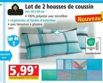 Norma Lot de 2 housses de coussin offre