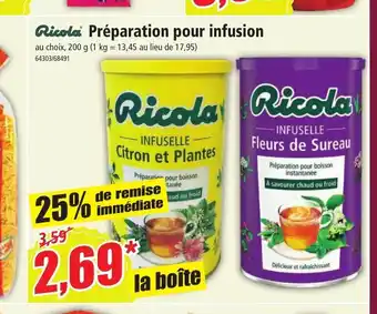 Norma Ricola Préparation pour infusion offre