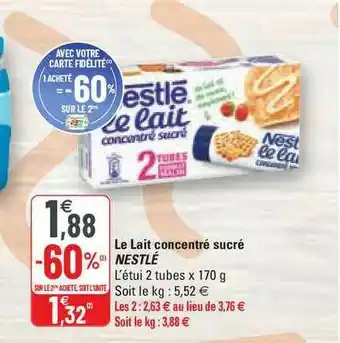G20 Le Lait Concentré Sucré Nestlé offre