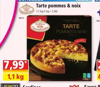 Norma Tarte pommes & noix offre
