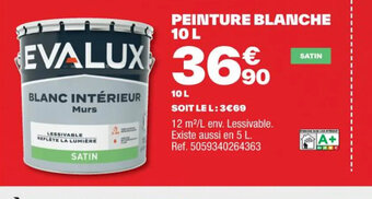 Brico Dépôt PEINTURE BLANCHE 10 L offre