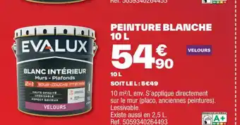 Brico Dépôt PEINTURE BLANCHE 10 L offre