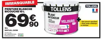 Brico Dépôt PEINTURE BLANCHE BICOUCHE 10 L offre