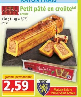 Norma Petit pâté en croute offre