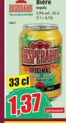 Norma Bière desperados offre