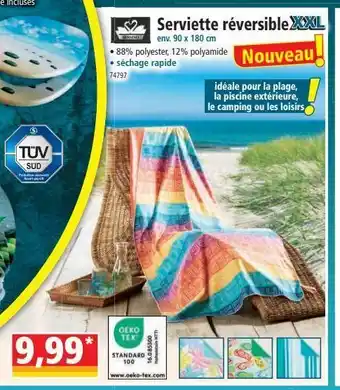 Norma Serviette réversible xxl offre