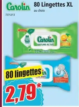 80 lingettes xl carolin