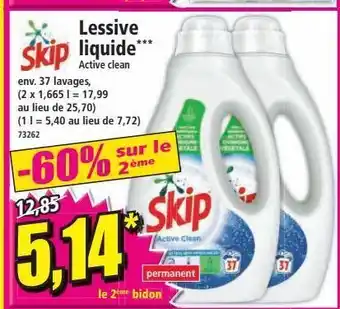 Norma Lessive liquide skip offre