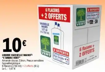 E.Leclerc LIQUIDE VAISSELLE MAINS) "L'ARBRE VERT" offre
