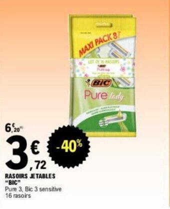 E.Leclerc RASOIRS JETABLES "BIC" offre