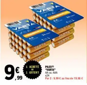 E.Leclerc PILES(2) "VARTA" offre