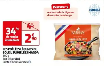 Auchan LES POÊLÉES LÉGUMES DU SOLEIL SURGELÉES MAGDA offre