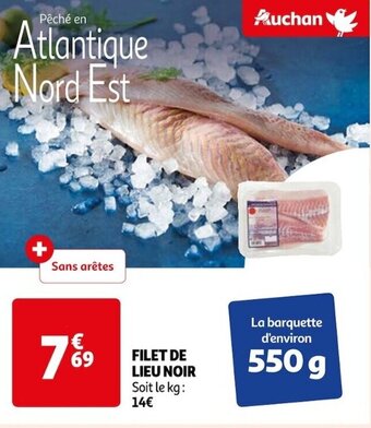 Auchan FILET DE LIEU NOIR offre