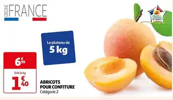 Auchan ABRICOTS POUR CONFITURE Catégorie 2 offre