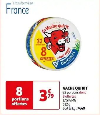 Auchan VACHE QUI RIT 32 portions dont 8 offertes 17,5% MG 512 g offre