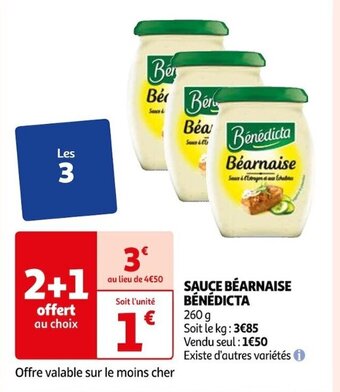 Auchan SAUCE BÉARNAISE BÉNÉDICTA offre