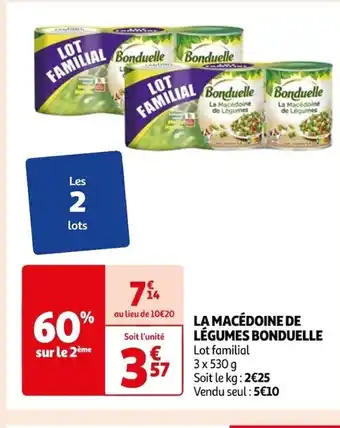 Auchan LA MACÉDOINE DE LÉGUMES BONDUELLE offre