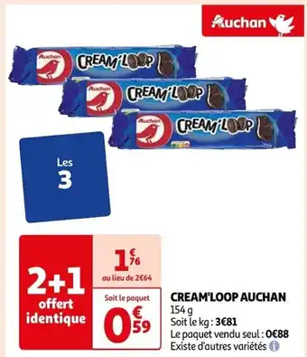 Auchan CREAM'LOOP AUCHAN 154 g offre