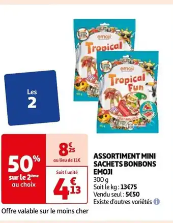 Auchan ASSORTIMENT MINI SACHETS BONBONS offre