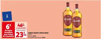Auchan WHISKY GRANT'S TRIPLE WOOD offre