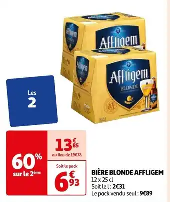 Auchan BIÈRE BLONDE AFFLIGEM offre
