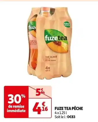 Auchan FUZE TEA PÊCHE 4x1.25 l offre