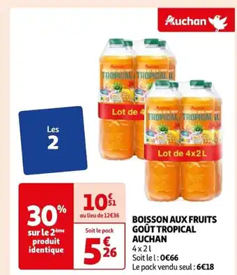 Auchan BOISSON AUX FRUITS GOÛT TROPICAL AUCHAN offre