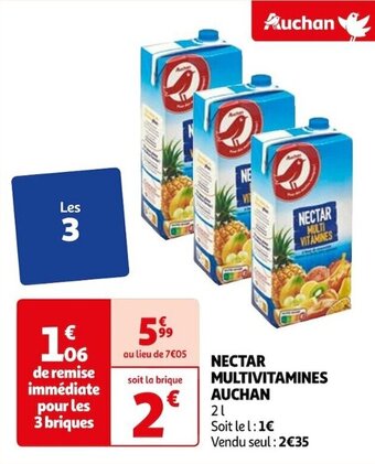 Auchan NECTAR MULTI VITAMINES AUCHAN offre