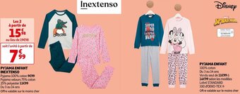 Auchan PYJAMA ENFANT INEXTENSO offre