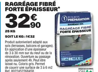 Brico Dépôt RAGRÉAGE FIBRÉ FORTE ÉPAISSEUR* offre
