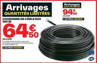 Brico Dépôt COURONNE DE CÂBLE R2V 100 M offre