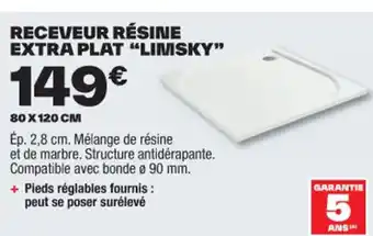 Brico Dépôt RECEVEUR RÉSINE EXTRA PLAT "LIMSKY" offre