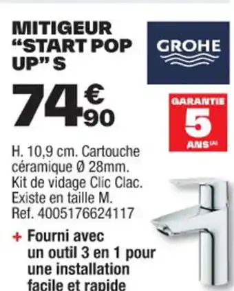 MITIGEUR "START POP GROHE UP" S