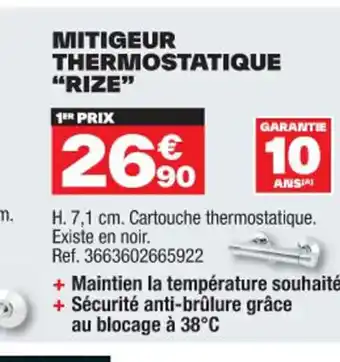 Brico Dépôt MITIGEUR THERMOSTATIQUE offre