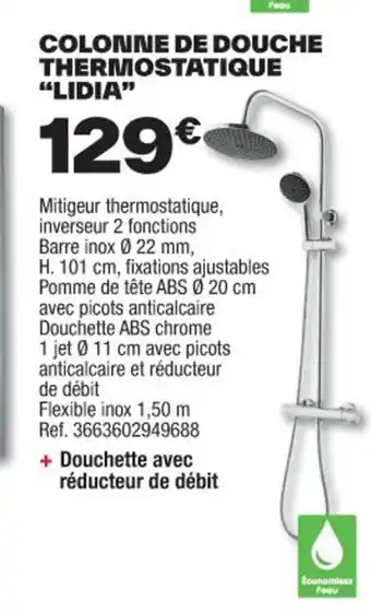 Brico Dépôt COLONNE DE DOUCHE THERMOSTATIQUE offre