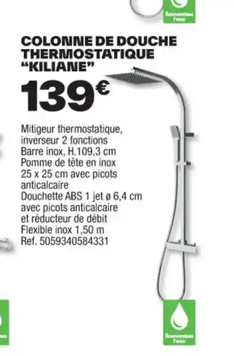 Brico Dépôt COLONNE DE DOUCHE THERMOSTATIQUE offre