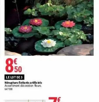 Gamm vert Nénuphars flottants artificiels Assortiment décoration fleurs. 647300 offre