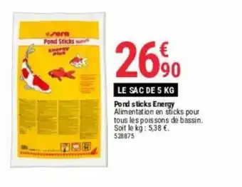 Pond sticks Energy Alimentation en sticks pour